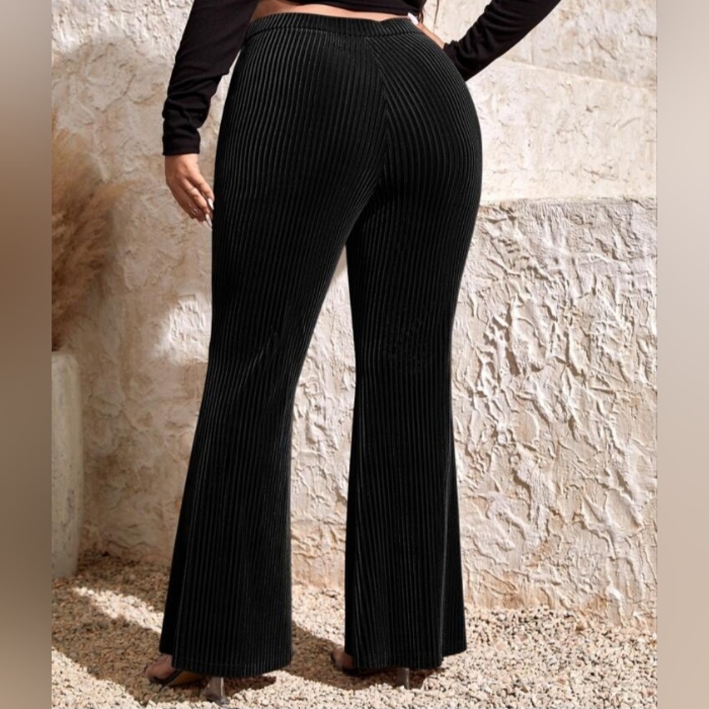 Flared Velour Pants - Picture 2 of 4